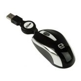 Mini Mouse C3 Tech Óptico Retrátil USB MS3209-2 BSI Preto/Pr