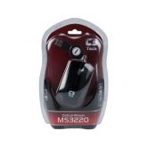 Mouse Óptico Retrátil USB MS3220-2 Preto C3 Tech